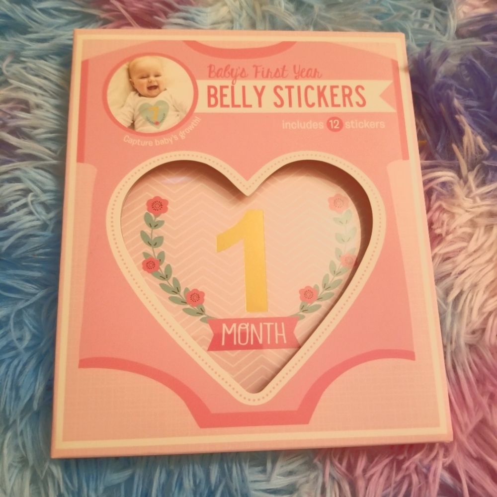 Pink Baby Belly Stickers NWT